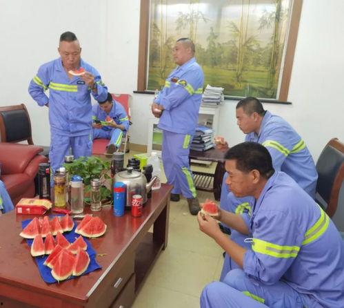 公司请员工吃瓜,公司盛情款待，员工共享甜蜜瓜果时光